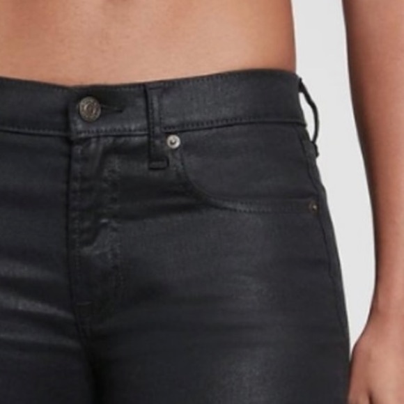 NWT! GAP Mid Rise Shiny Black True Skinny Jeans - Size 12/31R 🩵 - Picture 4 of 8